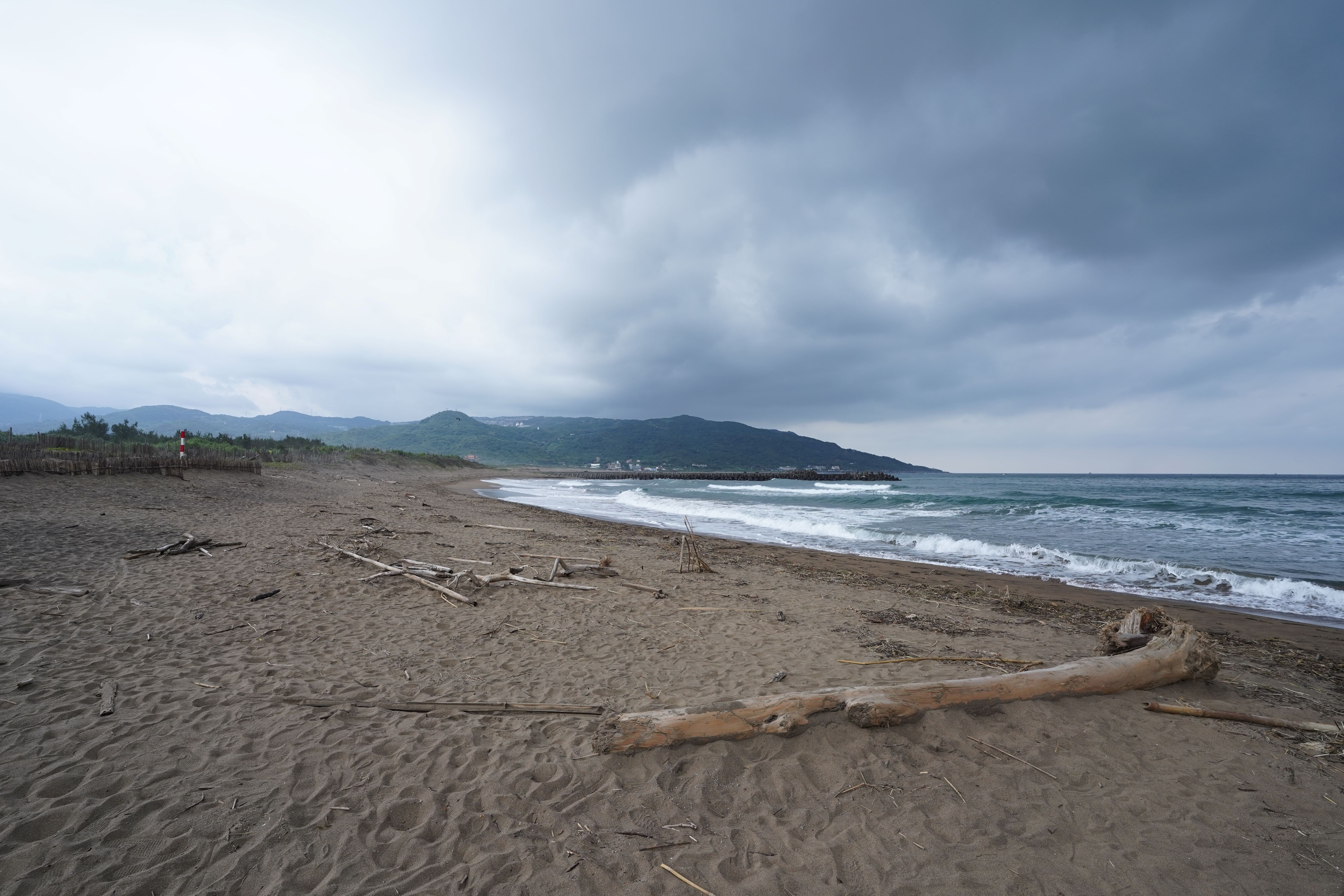 A clean,  pristine coast is left after this beach cleaning.