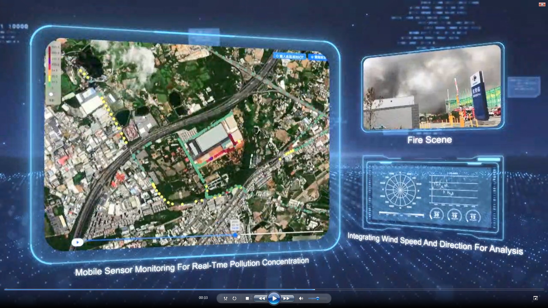 Image 3. Mobile air quality sensors are used to monitor and assess pollution impact areas during fires.
